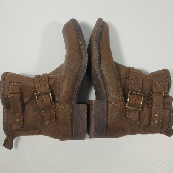 Stone Canyon Leather Brown Mid Top Ankle Boot, Size 6 - Picture 8 of 10